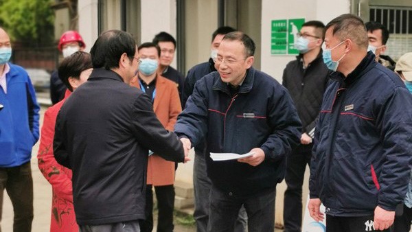 市委常委、市委统战部部长谭小平来湖南华汛开展“民企大走访，同心